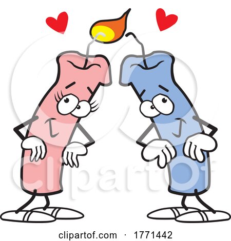 Cartoon Candle Couple You Light up My Life by Johnny Sajem