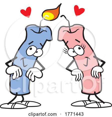 Cartoon Candle Couple You Light up My Life by Johnny Sajem