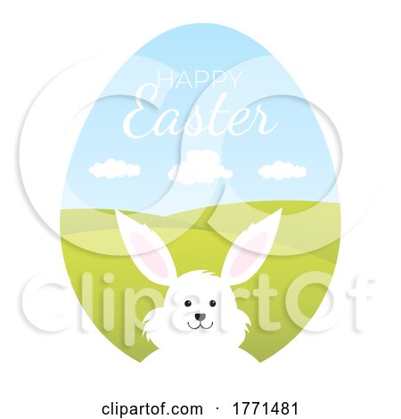 Cute Easter Bunny Background by KJ Pargeter