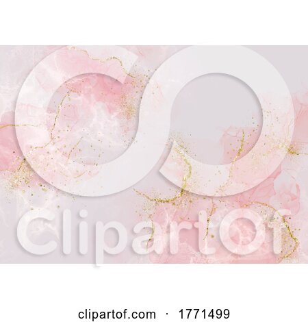 Pastel Pink Alcohol Ink Background with Glitter Elements 0202 by KJ Pargeter