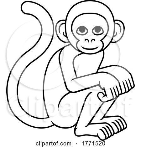 Monkey Chinese Zodiac Horoscope Animal Year Sign by AtStockIllustration