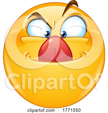 Cartoon Emoji Licking Its Nose by yayayoyo