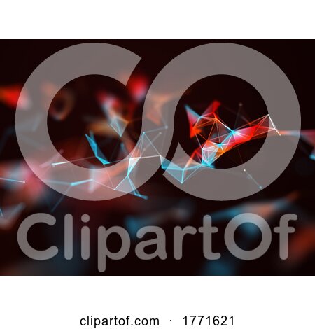 3D Abstract Background with Modern Plexus Design by KJ Pargeter