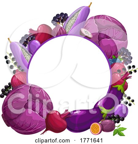 Circle of Purple Foods by Vector Tradition SM