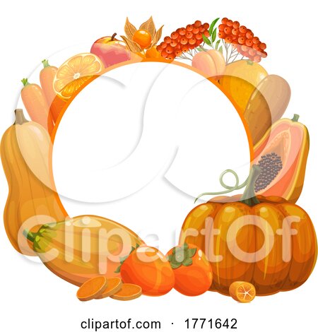 Circle of Orange Foods by Vector Tradition SM