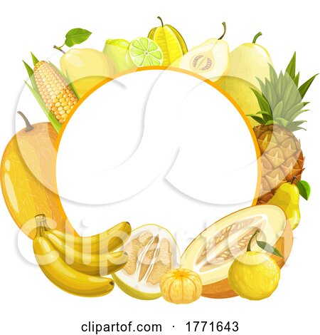 Circle of Yellow Foods by Vector Tradition SM