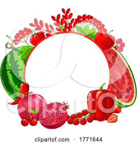 Circle of Red Foods by Vector Tradition SM