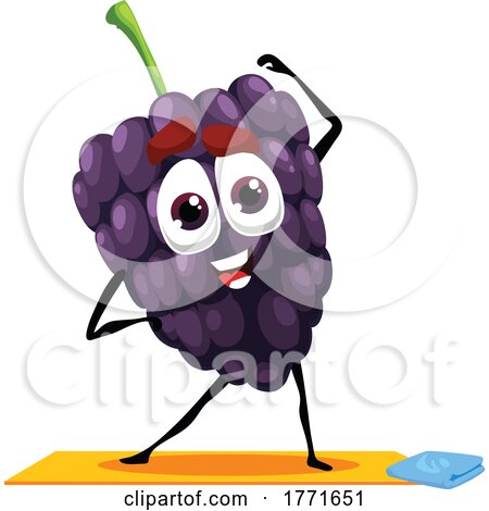 Grapes Doing Yoga by Vector Tradition SM
