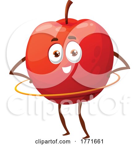 Apple Exercising with a Hula Hoop by Vector Tradition SM
