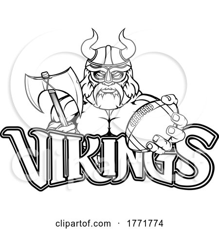 Viking American Football Sports Mascot by AtStockIllustration