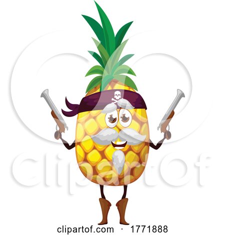 Pineapple Pirate Food Character by Vector Tradition SM