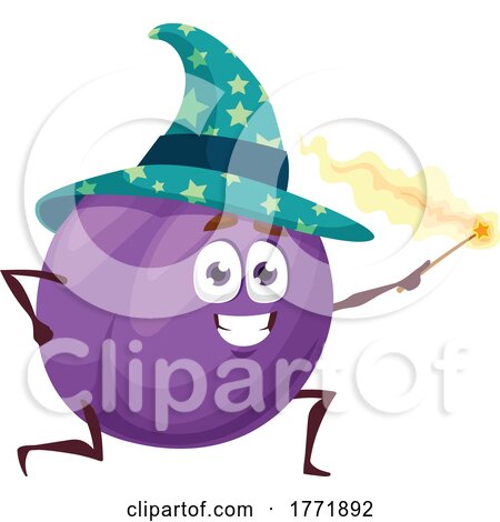 Wizard Plum Food Character by Vector Tradition SM