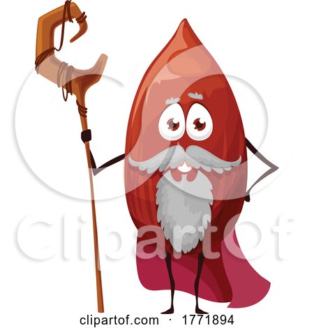 Almond Wizard Food Character by Vector Tradition SM
