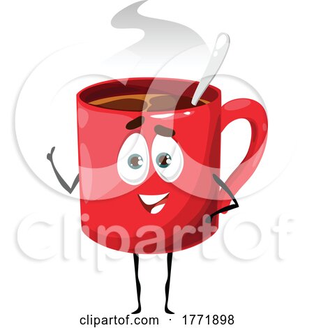 Hot Cocoa or Coffee Food Character by Vector Tradition SM
