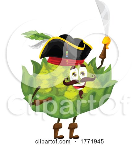 Romanesco Pirate Food Character by Vector Tradition SM