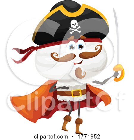 Mushroom Pirate Food Character by Vector Tradition SM