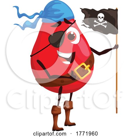 Rosehip Pirate Food Character by Vector Tradition SM