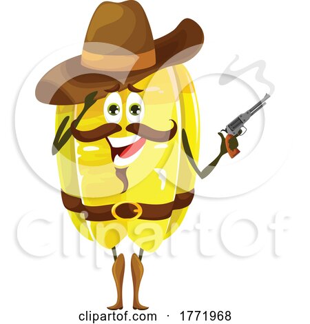 Starfruit Cowboy Food Character by Vector Tradition SM