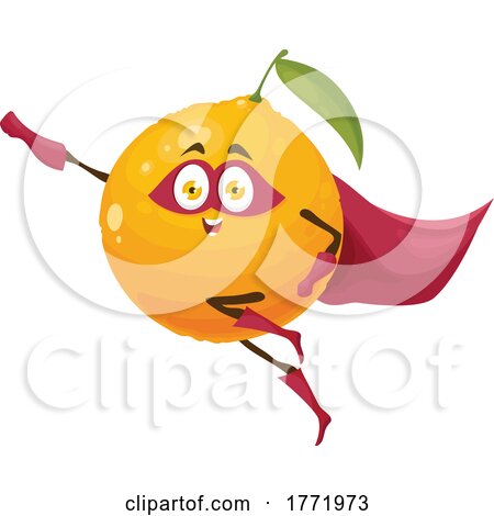 Super Orange Food Character by Vector Tradition SM