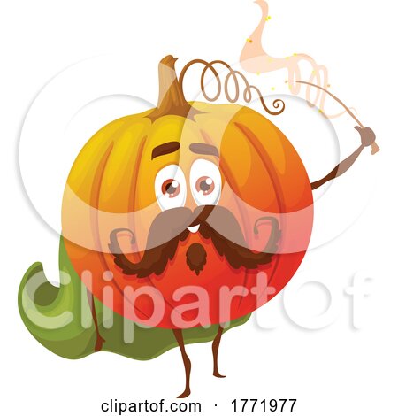 Pumpkin Wizard Food Character by Vector Tradition SM