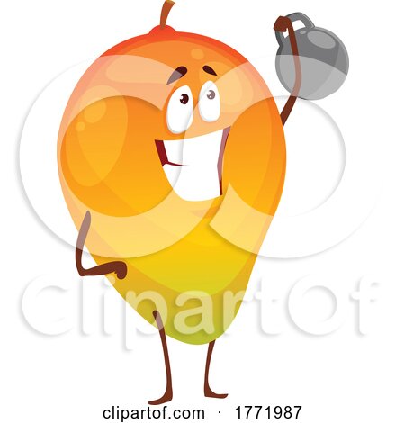 Mango Working out Food Character by Vector Tradition SM