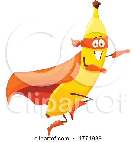 Super Banana Food Character by Vector Tradition SM