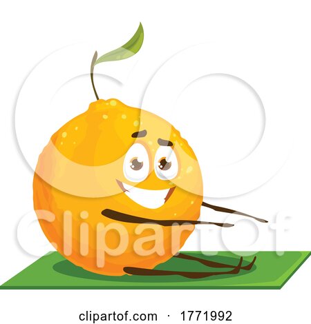 Orange Stretching Food Character by Vector Tradition SM
