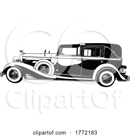 Black and White Cadillac Car by dero