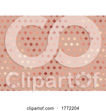 Diamond Pattern Background with Rose Gold Foil Texture by KJ Pargeter