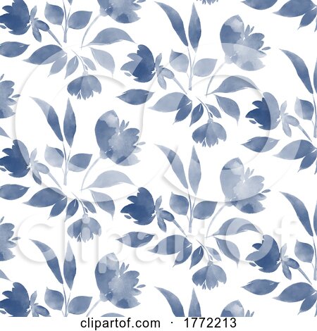 Hand Painted Floral Watercolour Pattern Design by KJ Pargeter