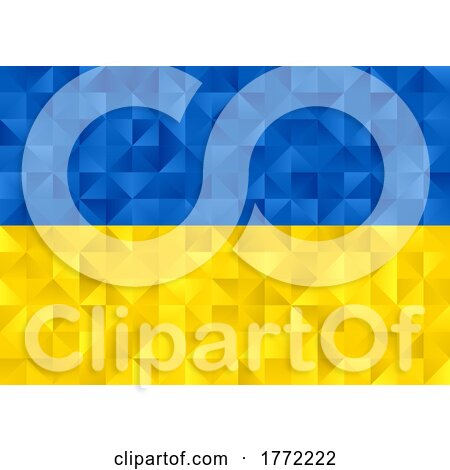Low Poly Ukraine Flag Background by KJ Pargeter