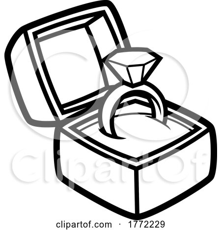 Cartoon Black and White Diamond Ring by Hit Toon