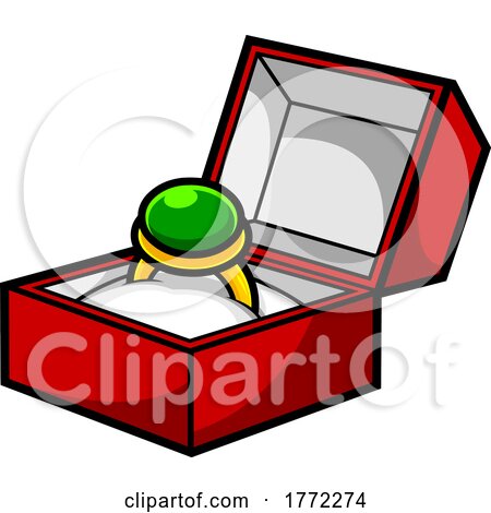 Cartoon Gemstone Ring in a Box by Hit Toon
