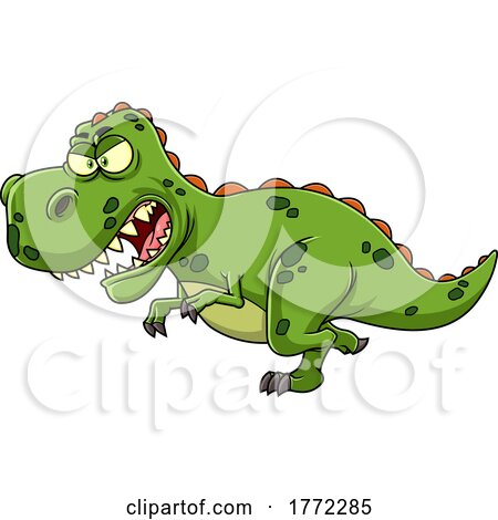 Cartoon Angry T Rex by Hit Toon