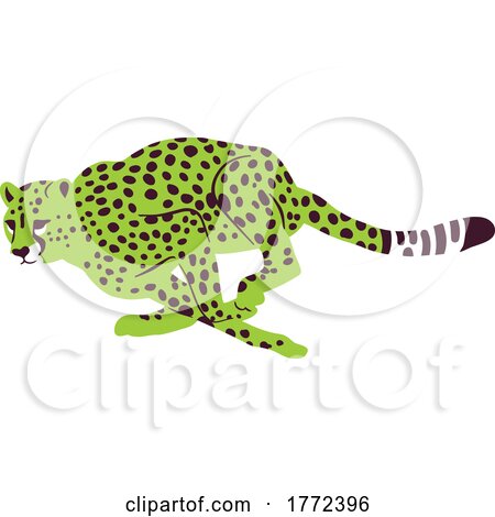 Running Green Cheetah by Prawny