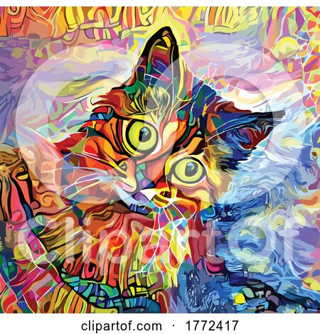 Cat Painting by Prawny