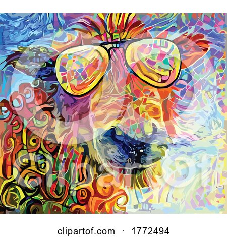 Sheep Wearing Sunglasses Painting by Prawny