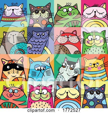 Cat Faces by Prawny