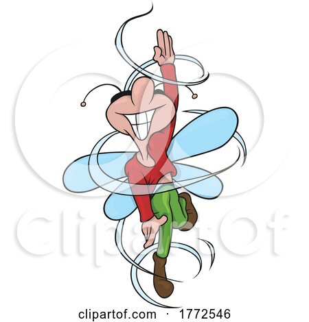 Cartoon Dancing Beetle Doing a Pirouette by dero