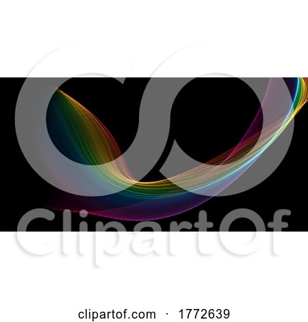 Flowing Rainbow Waves Banner Design by KJ Pargeter