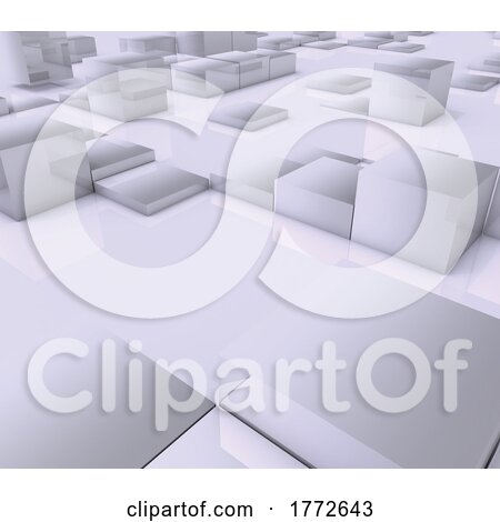 3D Background of Glossy Cubes by KJ Pargeter