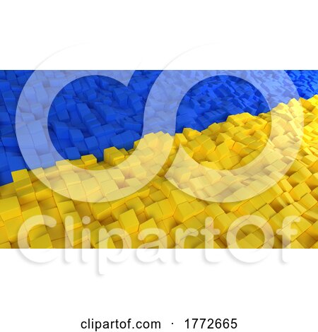 Abstract Ukraine Geometric Background by KJ Pargeter