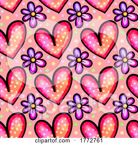 Floral Heart Background by Prawny