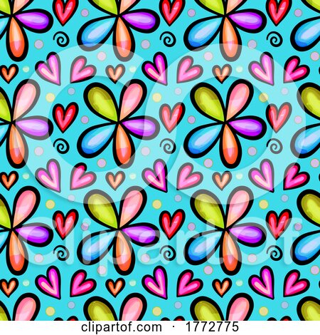 Floral Heart Background by Prawny