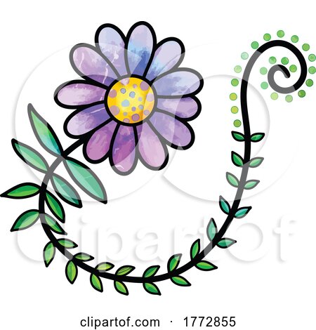 Doodled Flower Design by Prawny