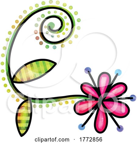 Doodled Flower Design by Prawny