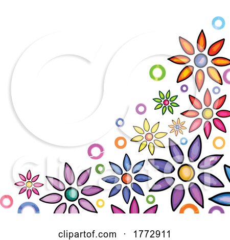Doodled Floral Background by Prawny