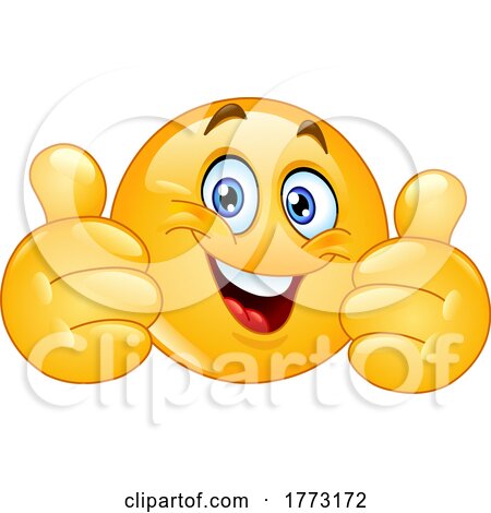 Happy Emoji Giving Two Thumbs up by yayayoyo
