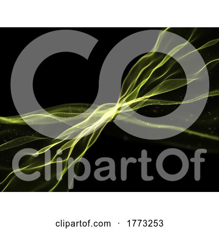 3D Abstract Technology Background with Flowing Cyber Particles by KJ Pargeter