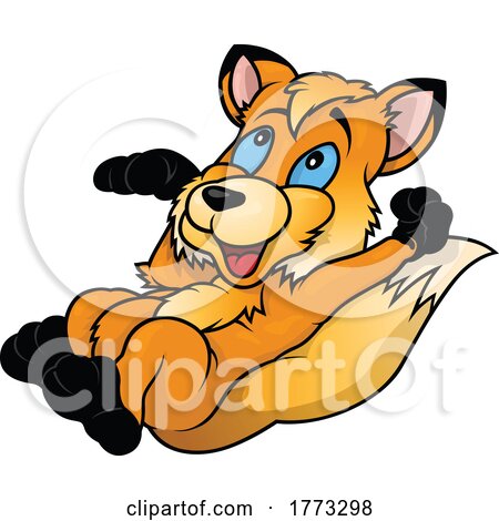 Cartoon Fox Resting by dero